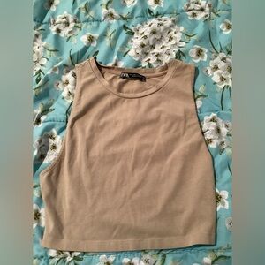 Zara Tan Sleeveless top
